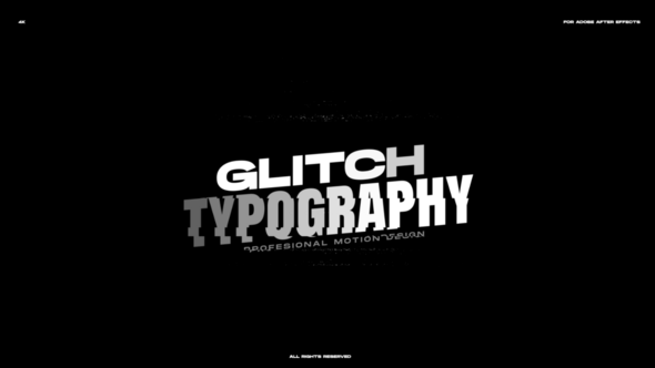 Glitch Typography Titles Titles template preview