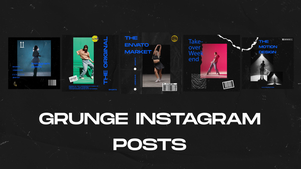 Grunge Instagram Posts Openers template preview
