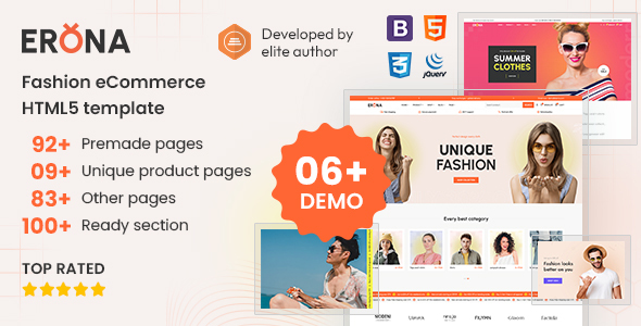 Erona – Modern Fashion Bootstrap 5 HTML eCommerce Template