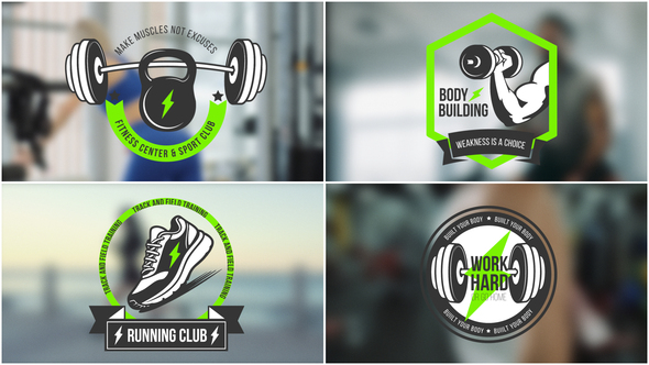 Running Sports Gym Fitness Titles Titles template preview