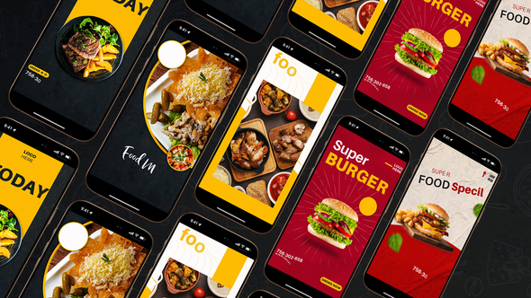 Food Instagram Stories Product Promo template preview