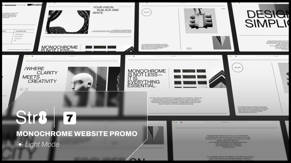 Monochrome Website Promo (Light Mode) Product Promo template preview
