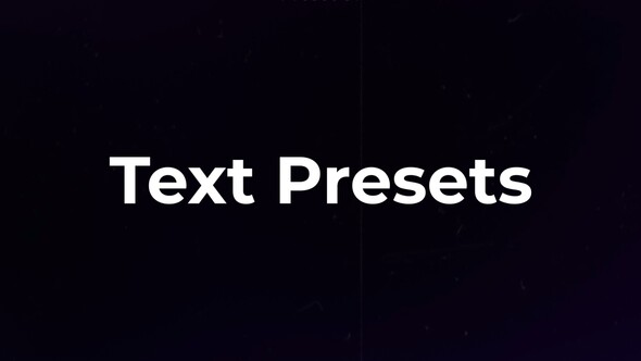 Text Presets | AE Titles template preview