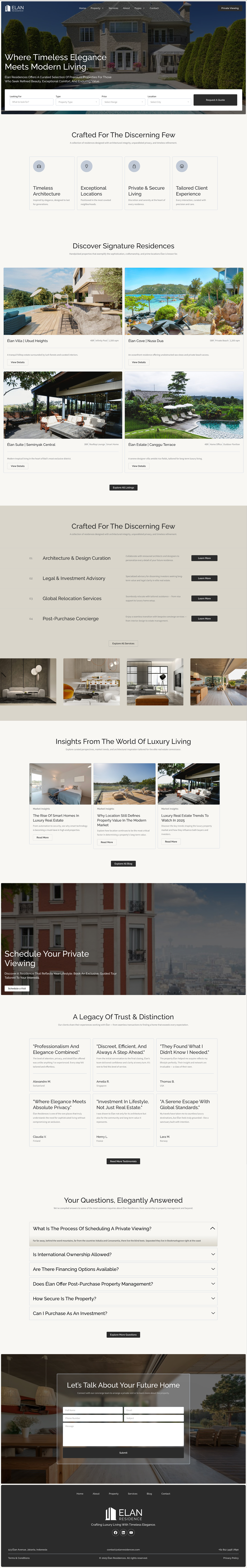 Elan Luxury Real Estate Elementor Template Kit by fatmastudio