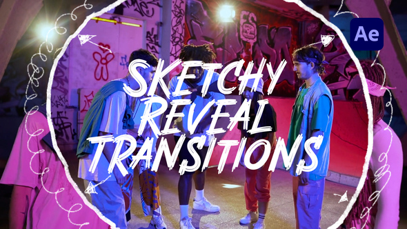 Sketchy Reveal Transitions Elements template preview