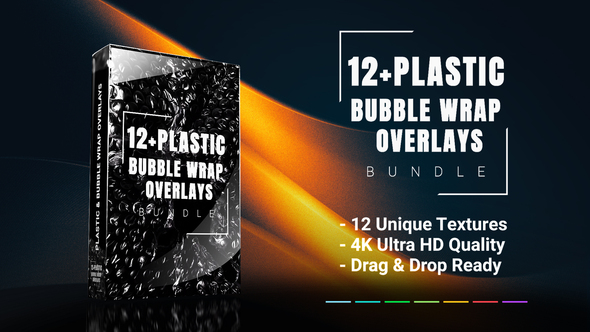 Plastic Wrap Overlays – Bubble Textures, Crumpled Foil & Distressed Effects Elements template preview