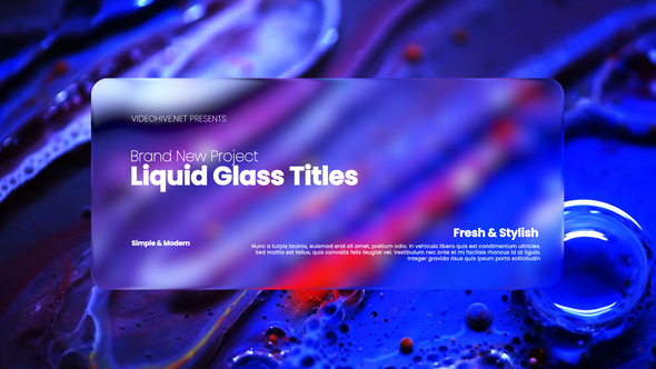 Liquid Glass Titles Titles template preview