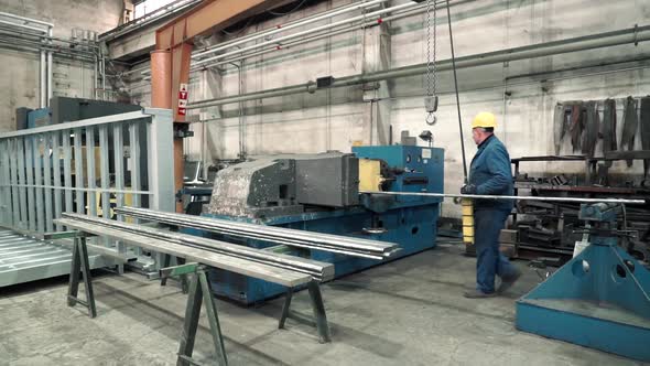 Worker in a metallurgical factory