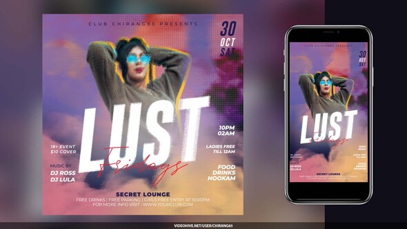Night Club Flyer v24 Openers template preview