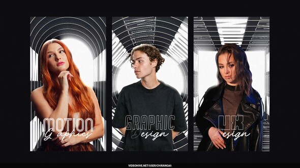 Animated Lines Poster Stories Openers template preview