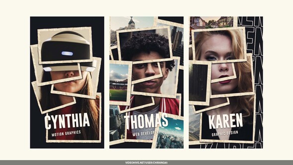 Mosaic Photo Stories Video Displays template preview