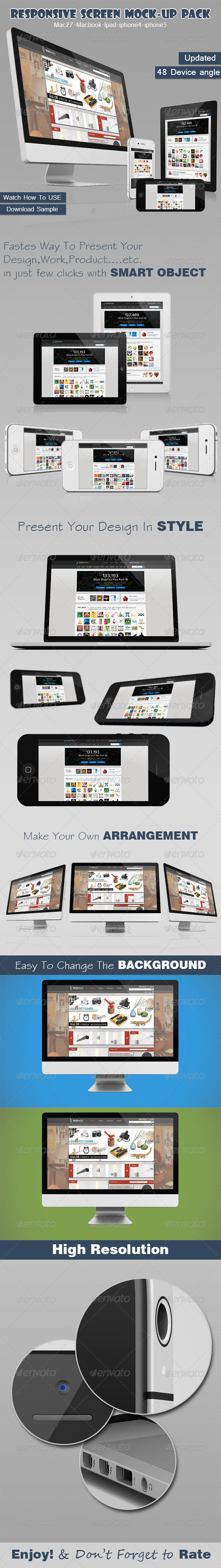 Responsive Screen Mock-up Pack - Multiple Displays