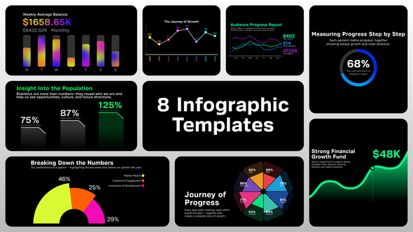 Infographics Number Counter Template Video Displays template preview