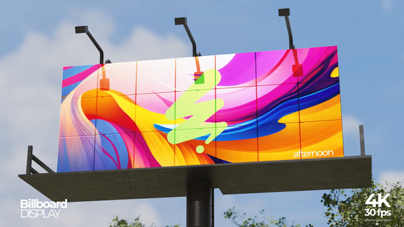 Outdoor Billboard Mockup Video Displays template preview
