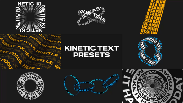 Kinetic Typography Titles template preview