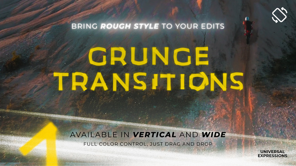Glitch Light Transitions Elements template preview