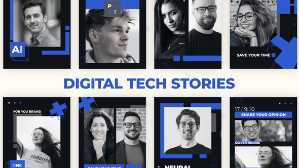 Digital Tech Stories Openers template preview