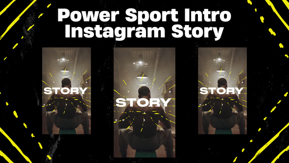 Power Sport Intro Instagram Story & Reels Openers template preview