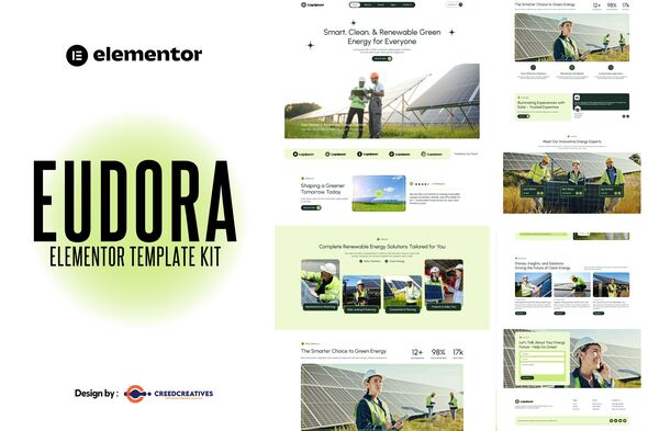 Eudora – Solar & Green Renewable Energy Solutions Elementor Template Kit Nulled