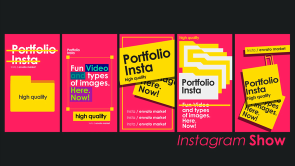 Instagram Show - Social Media Stories Promo Openers template preview