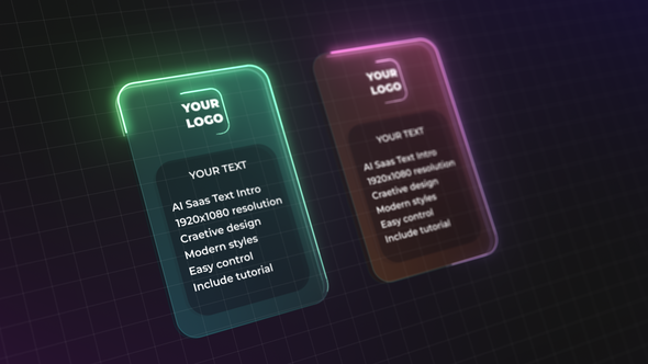 AI SaaS Text Intro | AE Video Displays template preview