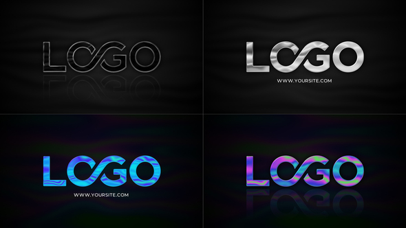 Chrome Logo Reveal 4k Logo Stings template preview