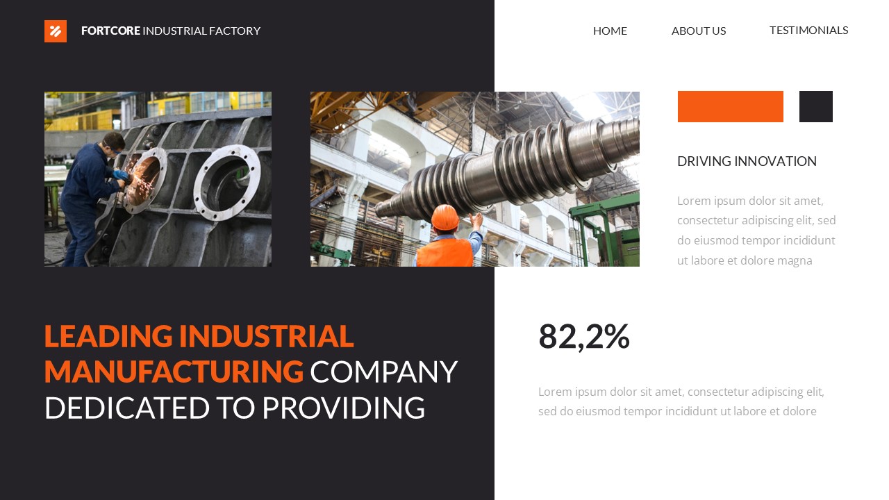 Fortcore Industrial Factory Powerpoint Template, Presentation Templates