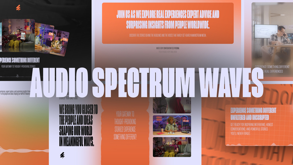 Audio Spectrum Waves Video Displays template preview