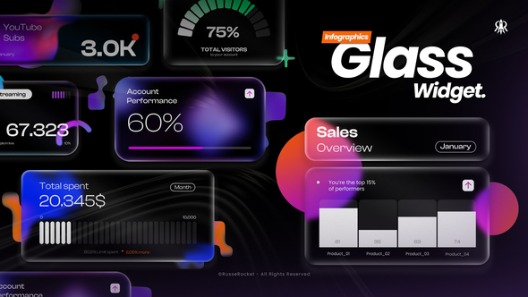 Infographic Glass Widget Infographics template preview