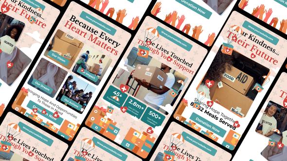 Charity & Donation Story Elements template preview