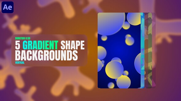 Gradient Shape Backgrounds Elements template preview