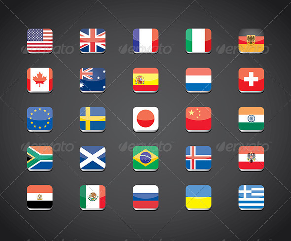 most popular country flags