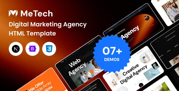 Metech – Digital Marketing Agency React NextJs Template
