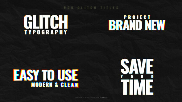 RGB Glitch Titles Titles template preview
