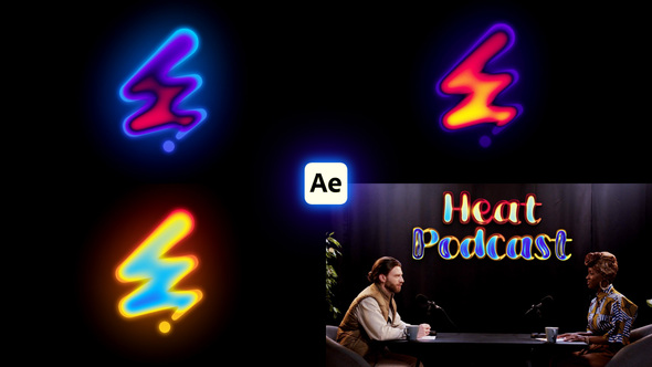 Heat Map Text Logo Creator Logo Stings template preview