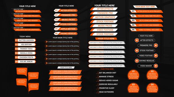 Text Lists Titles Titles template preview