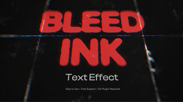 Bleed Ink Text Effect Titles template preview