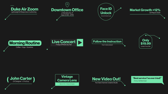 Call Outs Universal Elements template preview