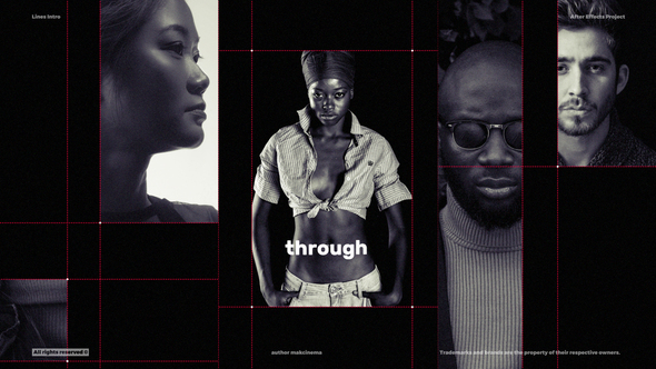 Line Intro - Grid Intro Openers template preview