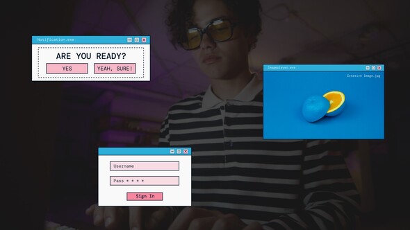 Retro Windows Titles 2.0 Elements template preview