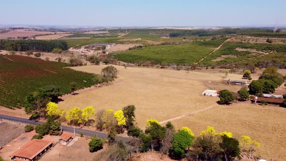 Farming landscape at countryside rural scenery. alt