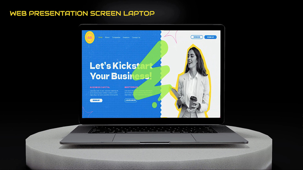 Web Presentation Screen Laptop Product Promo template preview