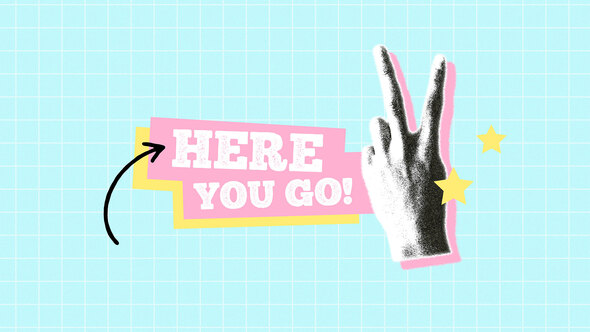 Pop Collage Titles Titles template preview