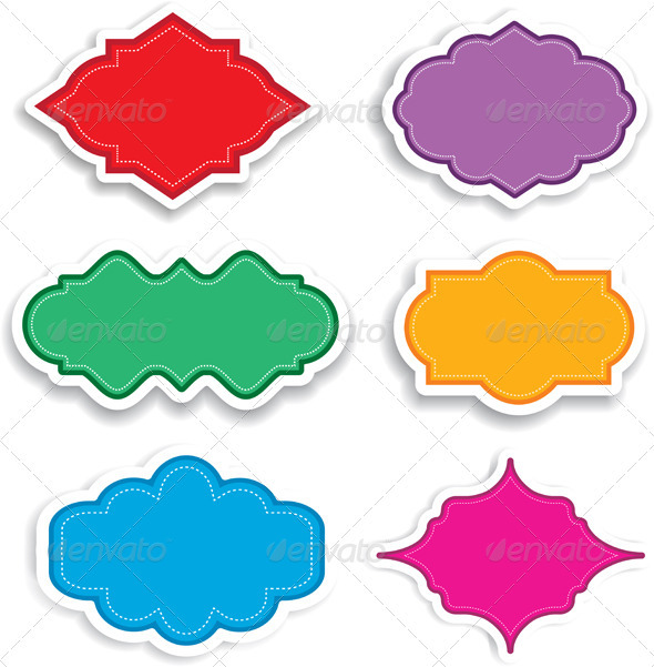 Bright labels - Borders Decorative