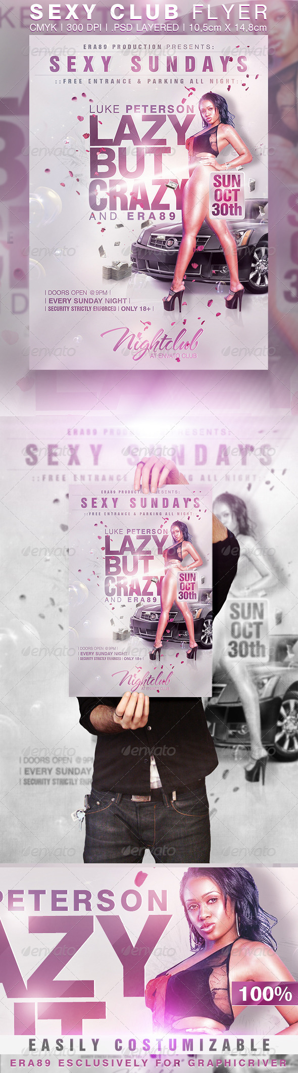 Sexy Sundays Nightclub Party Flyer - Clubs & Parties Events