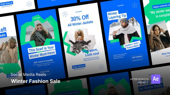 Reels - Winter Fashion broadcast-packages template preview