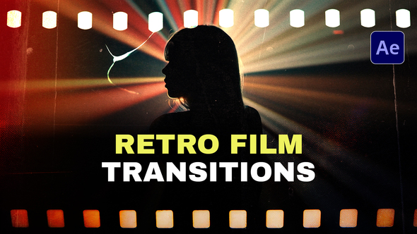 Retro Film Transitions Elements template preview