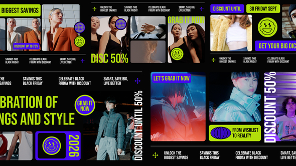 Black Friday Promotion Video Displays template preview