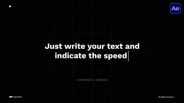 Typewriter  AE Titles template preview