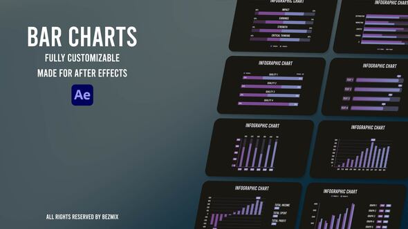 Bar Charts Infographics template preview